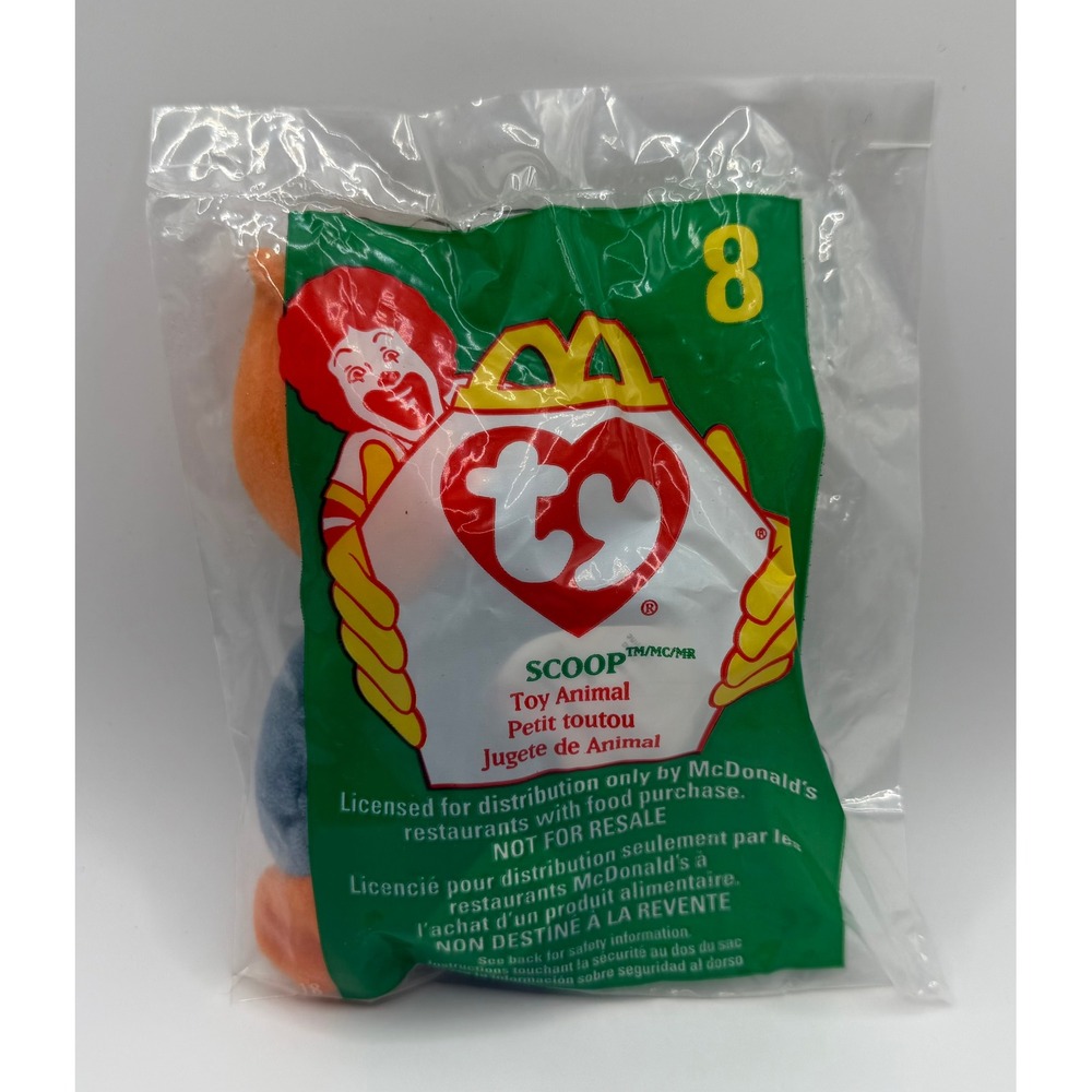 Ty Teenie Beanie Baby Scoop the Pelicanβ #8 1998 McDonalds Plush Toy NIB